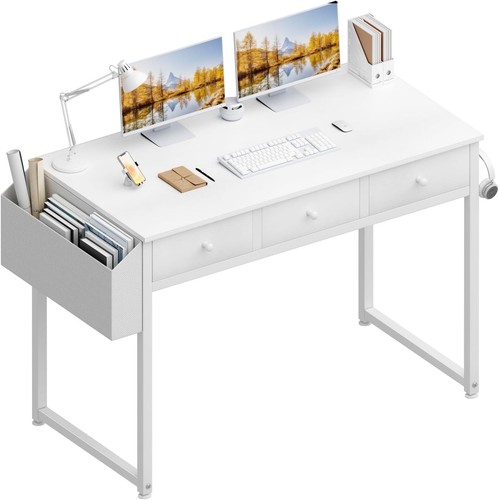 Schreibtisch klein weiß 100cm - klein,